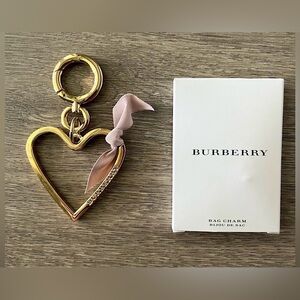 NIB Burberry Gold Women's Bag Charm BNWB 100% Authentic.
